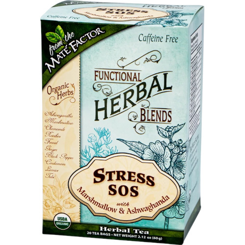 Organický stres SOS s čajovými sáčky Marshmallow a Ashwagandha
